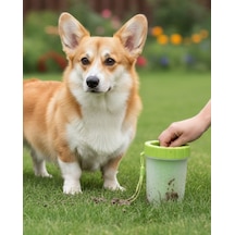 Silikon Kıllı Köpek Pati Temizleme Kabı Orta Büyük Irklar İçin Taşınabilir - Lisinya