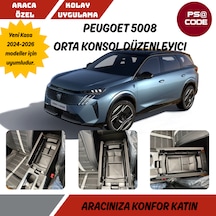 Yeni Kasa Peugeot 5008 2024 Ve Üzeri Orta Konsol Kolçak Saklama Kutusu, Kolçak Düzenleyici