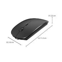 Çift Modlu Şarj Edilebilir Sessiz Kablosuz Mouse Bluetooth + 2.4ghz