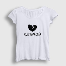 Presmono Kadın Broken Heart Xxxtentacion T-shirt Beyaz