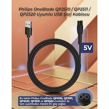 My Polo Tıme Philips Oneblade Pro Qp6552 Uyumlu 5v Usb Şarj Kablosu