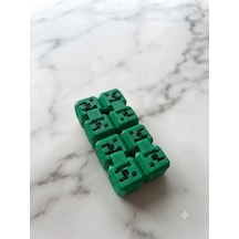 Creeper Desenli Mafsallı Hareketli Stres Çarkı Küpü - 3d Üretim Çocuk Ve Hediye Oyuncak