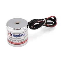 Ø40 40 Mm 24v Elektromıknatıs M6 Bağlantılı, Yandan Rakorlu, %100 Çalışma, Güçlü Manyetik Tutma Ve Sürekli Kullanıma Uygun Endüstriyel Tip