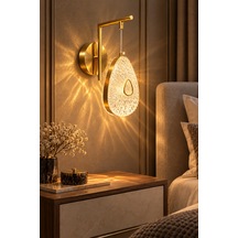 Sally Modern Tasarım Gold Renk Gün Işığı - Ledli Banyo - Mutfak - Salon Ledli Duvar Aplik Altın Altın