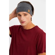 Erkek Pamuklu Kaşkorse, Kaymaz, Terletmez, Ultra Hafif, Spor Saç Bandı Bandana - Tek Ebat / Füme Füme