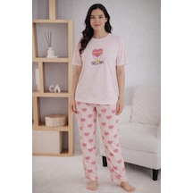 Pemilo Kadın 1905-1 Kısa Kol Oslo Pijama Takımı Beyaz
