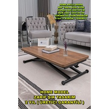 Home Üst Tabla Mdf Ceviz Oval Köşe Alt Ayak Siyah