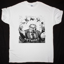 Tarzsokak Anthrax Uk Capıtalısm Is Cannıbalısm Ep 1982 New Whıte T-shırt Beyaz