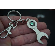 Skoda Logo İngiliz Anahtarlık Sibop Kapağı Seti N11.271