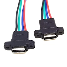 10 Adet 4 Pin Type-c Konnektör Şarj Giriş Soketi