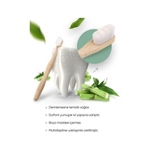 Tbrush Beyaz Nano Vegan Bambu Diş Fırçası - Ultra Soft (hassas Dişler) + Paslanmaz Çelik Dil Temizleyici