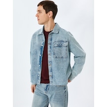 Koton Pamuklu Uzun Kollu Kapaklı Cep Detaylı Oversize Denim Ceket Açık İndigo 5sam50001ıd Açık İndigo Koton Pamuklu Uzun Kollu Kapaklı Cep Detaylı Oversize Denim Ceket Açık İndigo 5sam50001ıd Açık İndigo