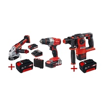Einhell KİT6 18V Li-ion 4 Akülü Kırıcı Delici + Taşlama + Matkap Seti