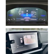 Vw Tcross Dijital Gösterge Ve Tek Tuş Multimedya Ekran Koruyucu Paketi - 9h Nano Teknoloji