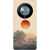 Honor X9b Uyumlu Bulut Ve Güneş Baskılı Silikon Kılıf Renkli