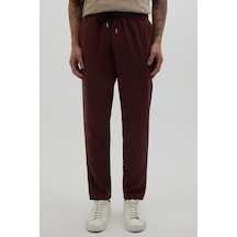 Tudors Erkek Regular Fit Beli Lastikli Bağcıklı Jogger Kiremit Pantolon Rahat Kesim Yan Cepli-37921 Kiremit