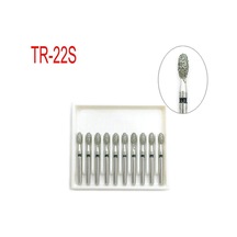10 Adet 1.6mm Diş Yüksek Hızlı Burs Yüksek Hızlı El Aleti Türbin Elmas Matkap Parlatma Diş Hazırlama Bur Tr-22s