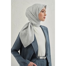 Armine Floş Pamuk Eşarp 1 - 95 X 95 / Gümüş - 23 Gümüş - 23