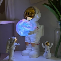 Çeşithane Astronot Planet Gece Lambası & Bluetooth Hoparlör - Kristal Küre Sarılma Tasarımlı, Renkli
