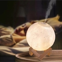 Renkli Ay Işığı Gece Lambası Ve Hava Oda Nemlendirici Ultrasonik Buhar Dekoratif Gece Lambası