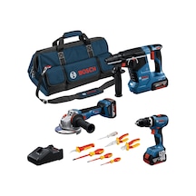 Bosch Gsb 18V-65 + GWS 18V-11 + GBH 18V-24 C 3x5.0AH Set