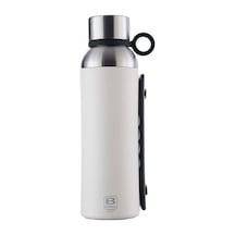 Bugatti Termo Taşıma Kulplu Paslanmaz Çelik Mat Beyaz Termos 1500ml