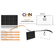 Chn75w-12v Güneş Paneli