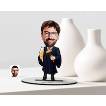 Kişiye Özel Bay Hakim Karikatür Ahşap Biblo - 1