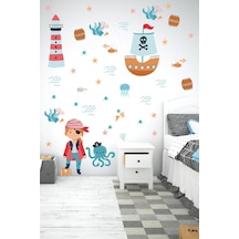 MSticker Korsan Ve Deniz Figürleri Çocuk Ve Bebek Odası Sticker