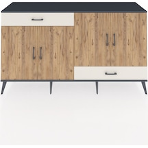Hyperion Konsol 5 Raflı 2 Çekmeceli 4 Kapaklı 176x44x99 Antrasit- Antrasit-çam/aytaşı