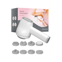 Realx Şarjlı 8 Başlıklı 5 Modlu Tüm Vucüt Masaj Aleti Body Massan Beyaz