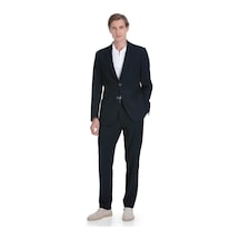Hatemoğlu Lacivert Slim Fit Mono Yaka Casual Takım Elbise 36286 Lacivert