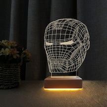 3D Doğum Günü Hediyesi Ironman Demir Adam Gece Lambası