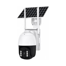 Solar Güneş Enerjili Smart Home Kamera 4g 2-way Sesli Arama, 10-15m İnsan Algılama, Ip66 Su Geçirmez, Fhd 5mp, Ptz, Gece Görüş, Aı İnsan Tespiti, Multi-user Görünüm, Tf Kart Desteği Cmr47