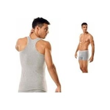 Erkek Beyaz 5'li Paket Pamuklu Ribana Sporcu Atleti & Erkek Beyaz Elastan Likralı Boxer 5'li Paket 001