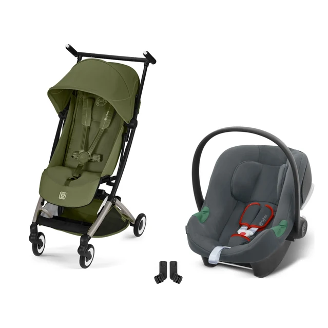 Cybex Libelle Travel Sistem Taupe Moss Green & Aton Steel Grey