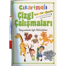 Çıkartmalı Çizgi Çalışmaları Hayvanlarla İlgili Aktiviteler- Ema Çocuk