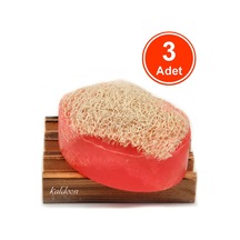 Kabak Lifli El Yapımı Doğal Frambuaz Sabunu 120 G x 3 Adet