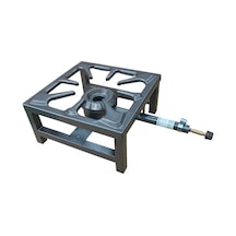Yek Outdoor Yüksek Isılı Kare Volkan Ocak 33x33cm - Yer Ocağı Siyah