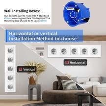 Gri Avrupa Standardı Priz Tipi Temperli Cam Panel 250v Yeni Gizli Duvar Prizi A3