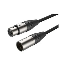 3 Pin Roxtone Xlr Erkek+xlr Dişi Audio Kablosu Gri Konnektör 20 Metre