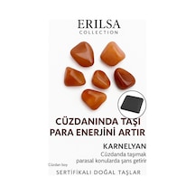 Sertifikalı Cüzdan Boy Tamburlanmış Karnelyan Akik Taşı Kütle - Günlük Enerji Ve Özgüven Desteği