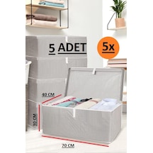 Daglus 5 Adet Kapaklı Kutu Hurç Mega Boy 70 40 30 Çok Amaçlı Kutu Hurç