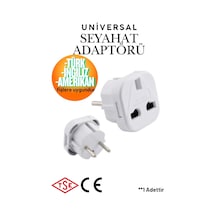 Universal Seyahat Adaptörü - Türk İngiliz Amerikan Fiş Priz Dönüştürücü Çevirici