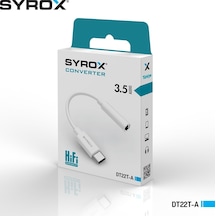 Syrox Dt22t-a Type-c Kulaklık Çevirici & Dönüştürücü Aparatı 3.5mm Jack