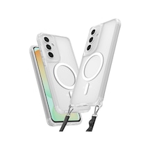 Samsung Galaxy  Uyumlu,  S24 Fe Kılıf Enka Magsafe Silikon Kılıf - Şeffaf