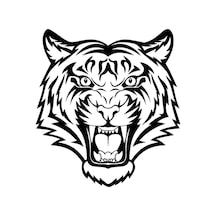 Kaplan Başı Duvar Dekor Sticker 40 X 40 Cm