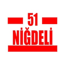 51 Niğdeli Araba Sticker 17x17 Cm Kırmızı