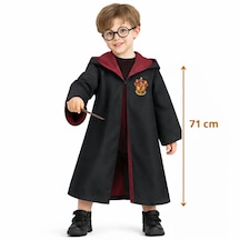 Harry Potter Çocuk Bebek Kostüm Seti Asa Gözlük Pelerin 71 Cm 2-4 Yaş 2