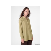 LC Waikiki Alıta Cıty Farkıyla Lcw Modest Haki Modal Karışımlı Kadın Gömlek Tunik Haki - 931676257 Haki